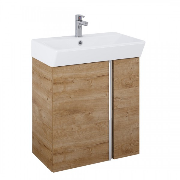 Elita Meble Skye Dąb Canela zestaw szafka z umywalką 60 cm 168351