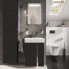 Elita Meble Skye Black Mat zestaw szafka z umywalką 50 cm 168352