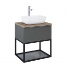 Elita Meble Look Black stelaż podszafkowy z półką szklaną szer. 60 cm 167665