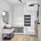 Elita Meble Look Black stelaż podszafkowy z półką szklaną szer. 80 cm 167666