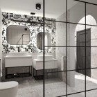 Elita Meble Look Black stelaż podszafkowy z półką szklaną szer. 80 cm 167666