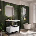 Elita Meble Indus stelaż 80 cm stojący czarny mat 168670