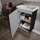 Elita Meble Kido Black Mat zestaw szafka z umywalką 45 cm 168379