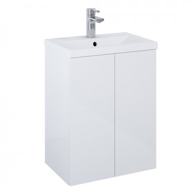 Elita Meble Kido zestaw szafka z umywalką 50 cm biały połysk 169098