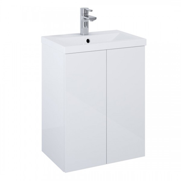 Elita Meble Kido zestaw szafka z umywalką 50 cm biały połysk 169098