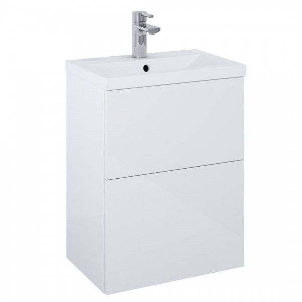 Elita Meble Kido zestaw szafka z umywalką 50 cm biały połysk 169100