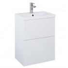 Elita Meble Kido zestaw szafka z umywalką 50 cm biały połysk 169100