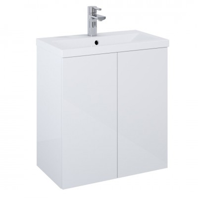 Elita Meble Kido zestaw szafka z umywalką 60 cm biały połysk 169099