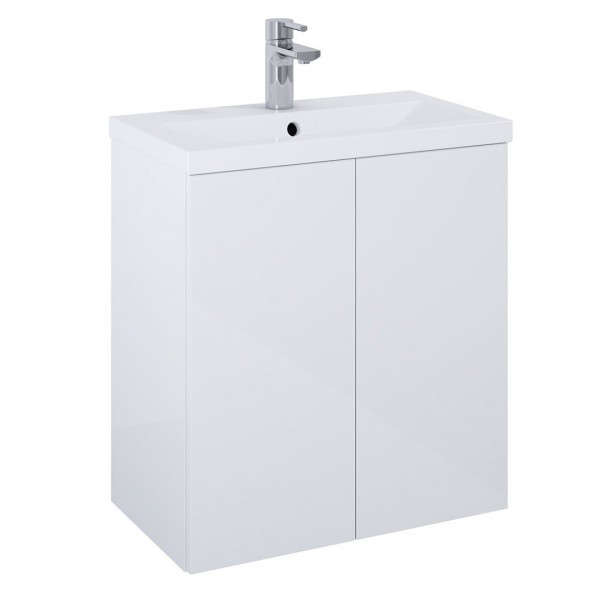 Elita Meble Kido zestaw szafka z umywalką 60 cm biały połysk 169099