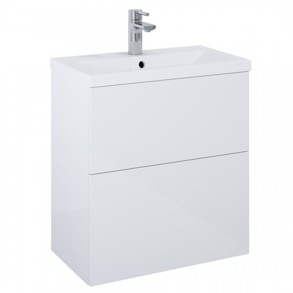 Elita Meble Kido zestaw szafka z umywalką 60 cm biały połysk 169101