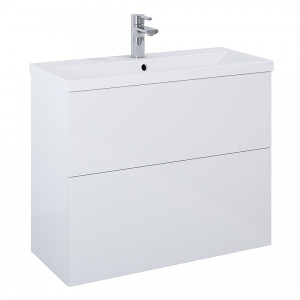 Elita Meble Kido zestaw szafka z umywalką 80 cm biały połysk 169102