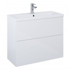 Elita Meble Kido zestaw szafka z umywalką 80 cm biały połysk 169102