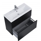 Elita Meble Kido Black Mat zestaw szafka z umywalką 80 cm 168100