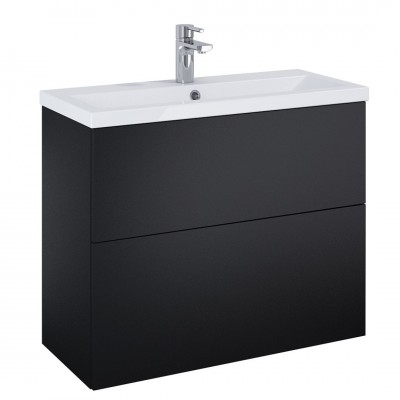 Elita Meble Kido Black Mat zestaw szafka z umywalką 80 cm 168100