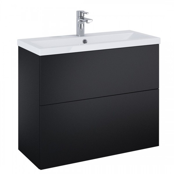 Elita Meble Kido Black Mat zestaw szafka z umywalką 80 cm 168100