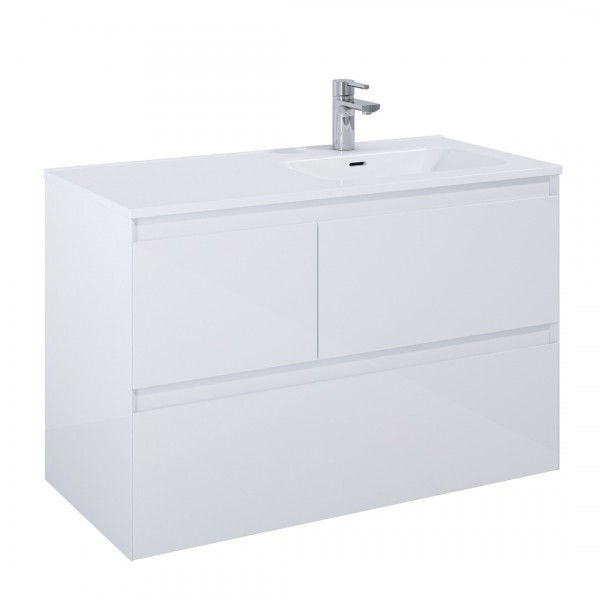 Elita Meble Split szafka podumywalkowa 100 cm prawa biały połysk 169092