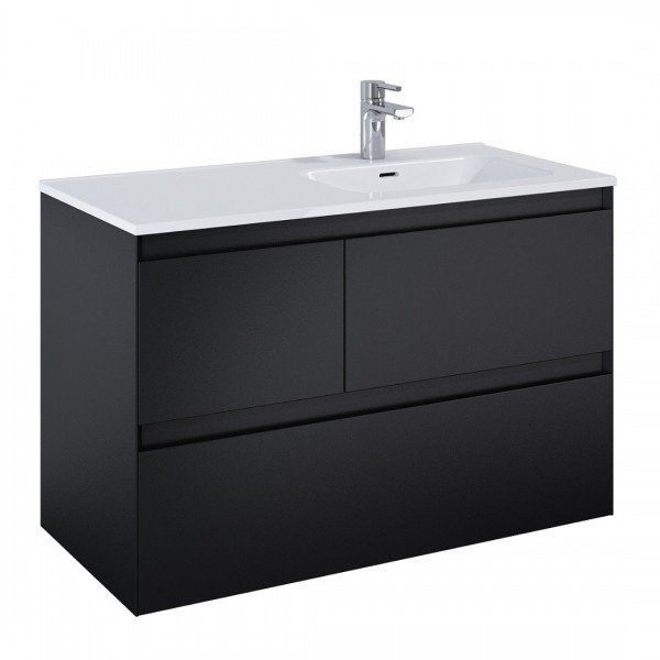 Elita Meble Split Black Mat szafka podumywalkowa 100 cm prawa 168163