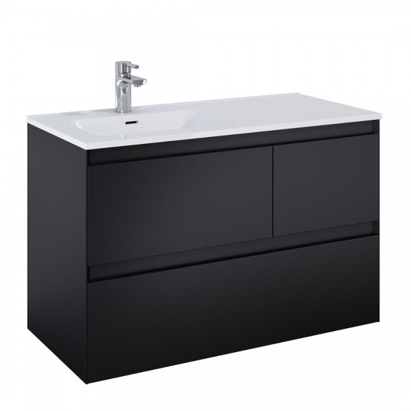 Elita Meble Split Black Mat szafka podumywalkowa 100 cm lewa 168159
