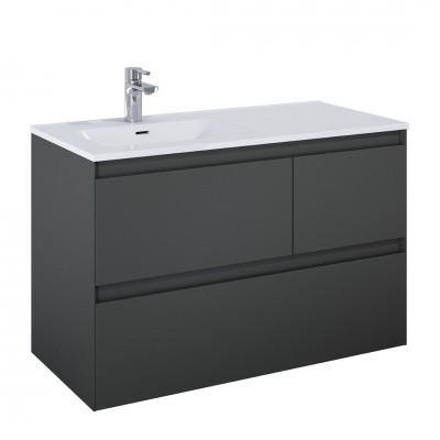 Elita Meble Split Anthracite Mat szafka podumywalkowa 100 cm lewa 168158