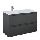 Elita Meble Split Anthracite Mat szafka podumywalkowa 100 cm lewa 168158