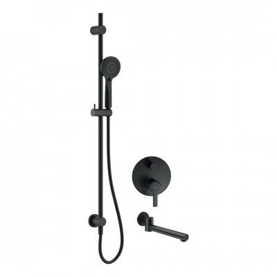 Deante Arnika zestaw wannowo-prysznicowy podtynkowy czarny mat NAC_N9QA