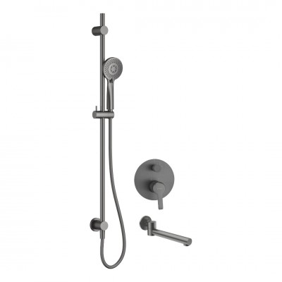 Deante Arnika zestaw wannowo-prysznicowy podtynkowy titanium NAC_D9QA