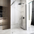 Rea Aero Black ścianka wolnostojąca Walk-in 110 cm czarny mat REA-K6597