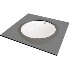 Deante Alpinia umywalka podblatowa 38 cm okrągła biała CDT_6U5U