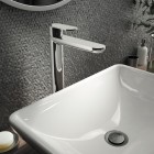 Deante Alpinia bateria umywalkowa stojąca wysoka chrom BGAE020K