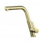 Deante Silia bateria kuchenna z wyciąganą wylewką złoto szczotkowane BQS_R73M