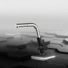 Deante Silia bateria zlewozmywakowa stal/czarny BQS B730