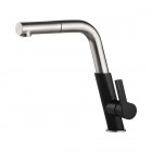 Deante Silia bateria zlewozmywakowa stal/czarny BQS B730