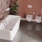 Deante Arnika bateria bidetowa stojąca titanium BQA_D30M