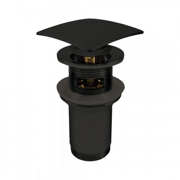 Deante Click-Clack korek do umywalki click-clack z przelewem czarny mat NHC_N11U