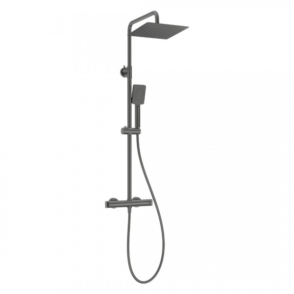 Deante zestaw prysznicowy ścienny termostatyczny titanium NAC_D4HT