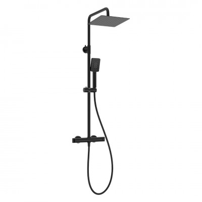 Deante zestaw prysznicowy ścienny termostatyczny czarny mat NAC_N4HT