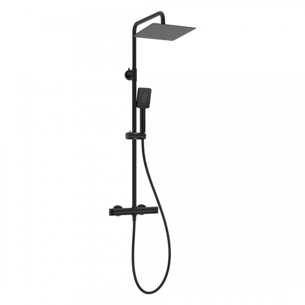 Deante zestaw prysznicowy ścienny termostatyczny czarny mat NAC_N4HT