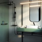 Deante zestaw prysznicowy ścienny termostatyczny czarny mat NAC_N4HT