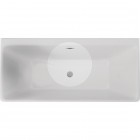 Deante korek klik klak oraz przelew prostokątny do wanny chrom KYY_010B