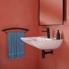 Deante Arnika bateria umywalkowa stojąca czarny mat BQA_N20M