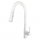 Deante Lukrecja bateria kuchenna z wyciąganą wylewką biała BDH_A72M