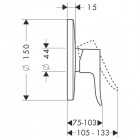 Hansgrohe Metris bateria prysznicowa podtynkowa bez przełącznika 31685000
