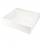 Deante Correo umywalka nablatowa 40x40 cm kwadratowa alabaster CQR_AU4S