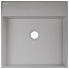Deante Correo umywalka nablatowa 40 cm kwadratowa szary metalik CQR_SU4S