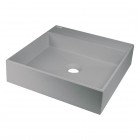 Deante Correo umywalka nablatowa 40 cm kwadratowa szary metalik CQR_SU4S