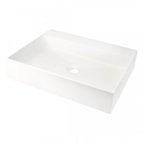 Deante Correo umywalka nablatowa 50x40 cm prostokątna alabaster CQR_AU5S
