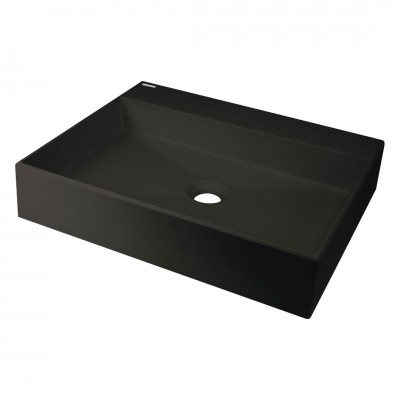 Deante Correo umywalka nablatowa 50x40 cm prostokątna czarny mat CQR_NU5S
