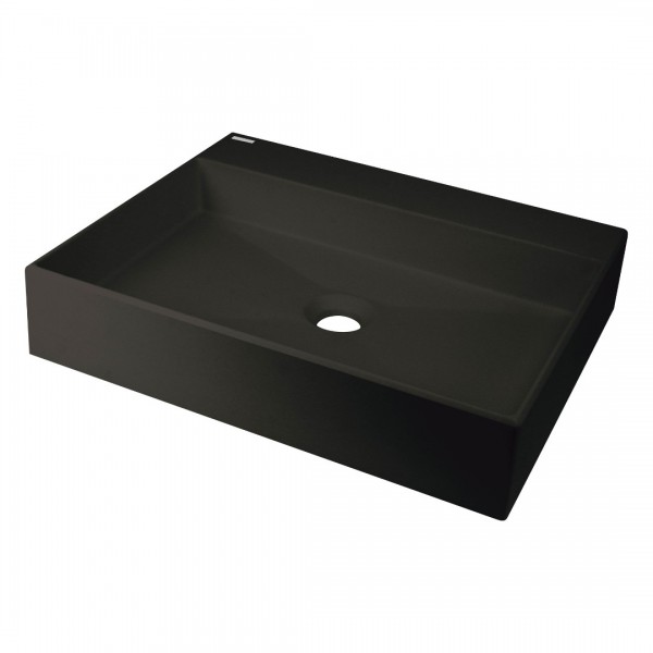 Deante Correo umywalka nablatowa 50x40 cm prostokątna czarny mat CQR_NU5S