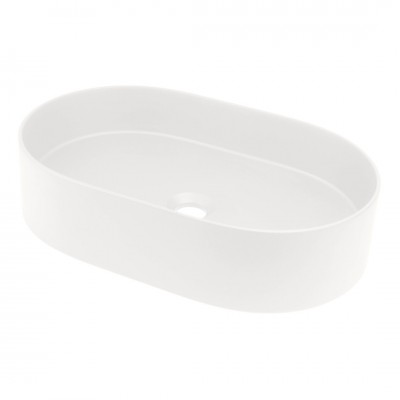 Deante Silia umywalka nablatowa owalna 55x35 cm alabaster CQS_AU6S