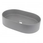 Deante Silia umywalka nablatowa owalna 55x35 cm szary metalik CQS_SU6S
